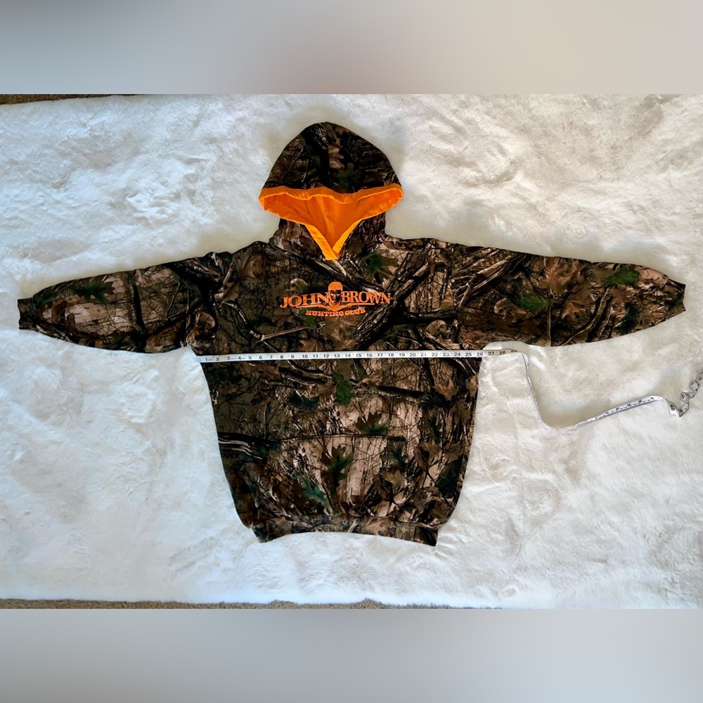 NWT! Hasan Piker hasanabi Ideologie John Brown Hunting Club Camo Hoodie - Picture 3 of 6